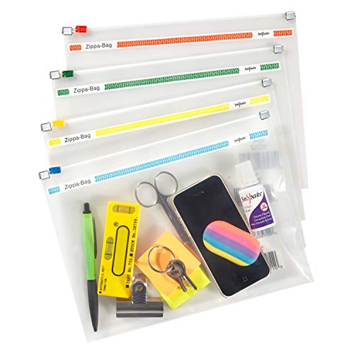 Sobres de plástico Snopake Zippa Bag, organizador duradero de 250 x 180 mm