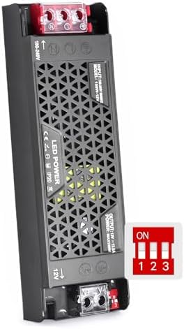 BRIMETI LED Trafo 230V Auf 12V 150W Dimmbar Transformator 12.5A Extra Dünn Netzteil Spannung Treiber Driver Schaltnetzteil Dimmbar Trafo Konstantspannung Niederspannungs für LED St