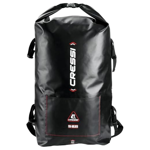 Cressi Dry GARA Backpack - Waterproof Freediving Scuba Diving Gear Bag Quality Since 1946, Black, UA925800, 60 liters