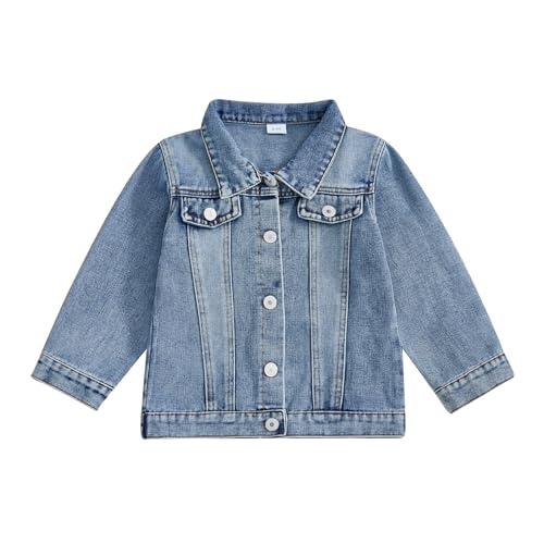 2-6T Boys Girls Christmas Jackets Winter Outfit Button Up Letter Embroidery Santa Baby Denim Coats Outwear2