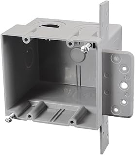 Cantex 3012632 38 cu. in. Work Rectangle PVC 2 Gang Outlet Box Gray
