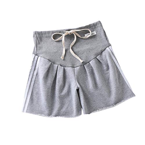 kunfang Maternità Shorts Casual Yoga Shorts Sport gravidanza per Donna Grigio Etichetta 2XL = XL UE