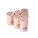 DECORA 6pcs Round Wood Rubber Stamp for School Teachers English Toy Stamp