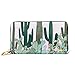 Produktbild JHGFG Mode Handtasche Reißverschluss Brieftasche Nahtloses Muster Kaktus Wild Forest Telefon Kupplung Geldbörse Abendkupplung Blockieren Leder Brieftasche Multi Card Organizer
