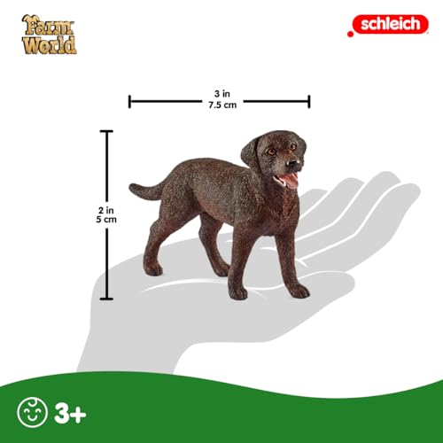SCHLEICH 13834 Labrador Retriever Hündin, für Kinder ab 3+ Jahren, Farm World - Spielfigur