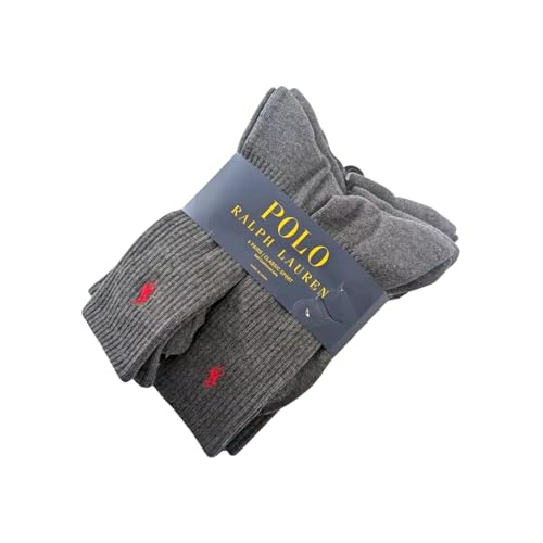 Ralph Lauren POLO Men's 6-Pk. Performance Sport Crew Socks (Charcoal)
