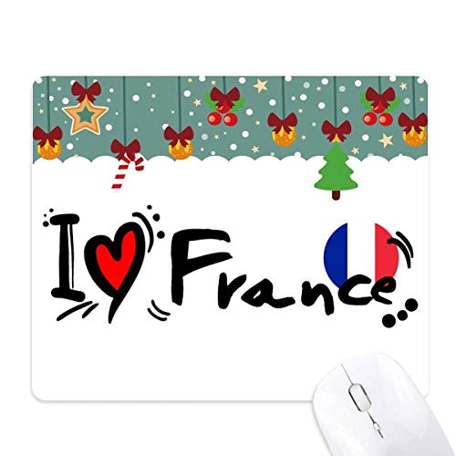 Alfombrilla de ratón I Love France para decorar tu escritorio con un diseño de corazón viajero