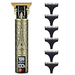 Hair Clippers Men,Electric Hair Clippers for Men Cordless Hair Trimmer Waterproof Beard Trimmer LED Display with 6 Guide Combs 1200 mAh Type-c Chager Cable Adjustable Speed Dual Power Modes