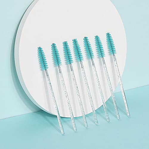 Image of Tbestmax 300 Disposable Mascara Wands Eye Lash Brush Spoolies for Eyebrow /Eyelash Extension Blue
