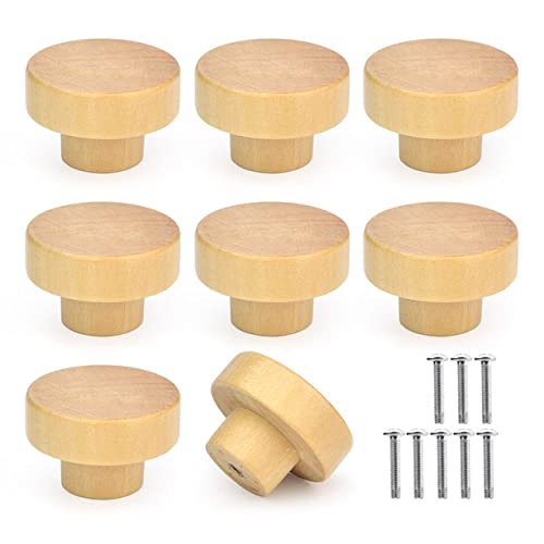 Tiradores de cajones de madera noble schima superba y ratán Youther, 8 piezas 2