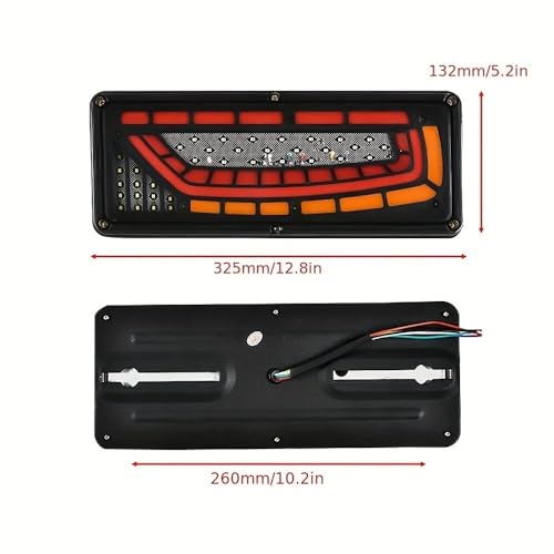 Kit de feux arrière LED 12V-24V étanches avec clignotant dynamique pour remorque de bateau