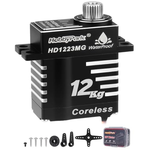 HobbyPark Waterproof 12kg High Torque RC Micro Servo Coreless Motor Metal Gear Digital Servo...