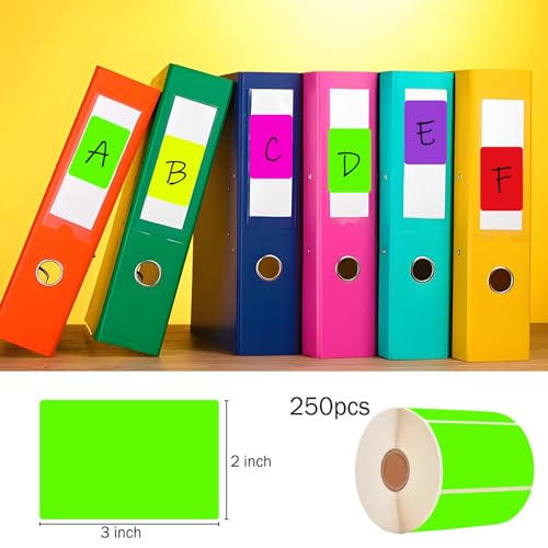 Étiquettes de codage de couleur rectangulaires vertes 5x7,6 cm - 2
