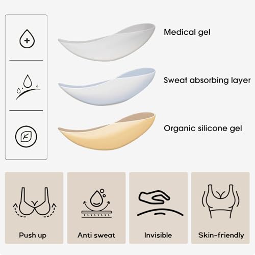 2025 Completely Upgraded Adhesive Bra Invisible Silicone Sticky Bra Push Up Reusable for Women Backless3