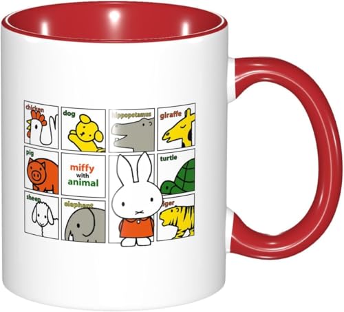 マグカップ ミッフィー コーヒーコップ 330ml 陶器 食器 セラミック 耐熱カップ おしゃれ 北欧 お茶 牛乳 朝食マグ 電子レンジ対応 大容量 軽量 雑貨 ボックス付き 誕生日 プレゼント