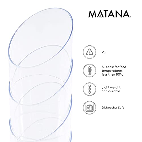 MATANA 100 Mini Bicchieri da Dessert in Plastica