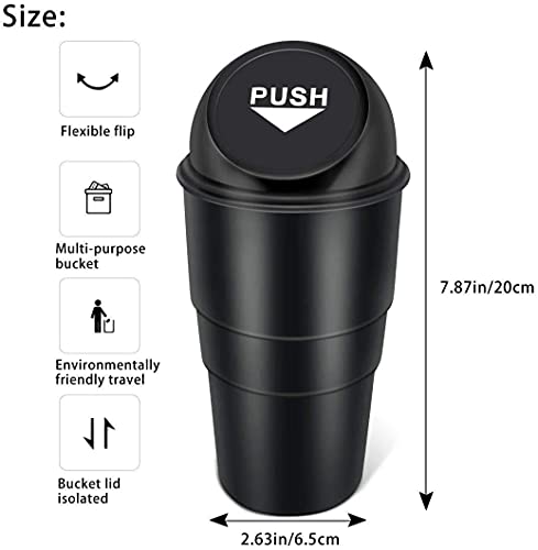Image of Mini Car Dustbin Trash Bin Universal Traveling Portable Useful for All Cars Accessories