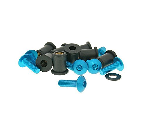 Alu Set Dadi Viti M5 X 16 Blu – 8 Pezzi
