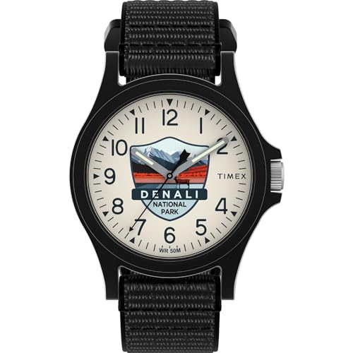 Montre Timex à quartz analogique avec bracelet en tissu TW2Y58400JT pour homme et femme
