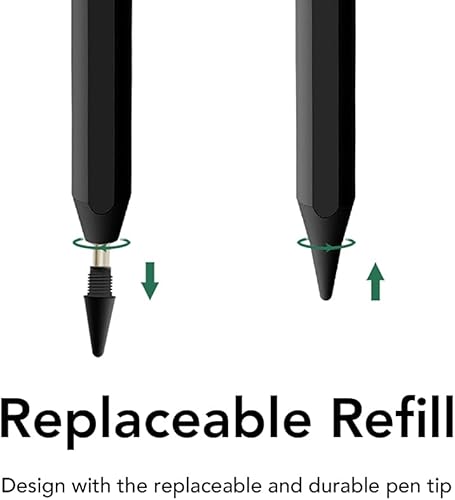 Miniatura 7 de tesha Lápiz de 2 generación para iPad 2018-2024, carga rápida de 0.5H, sensibilidad de inclinación, lápiz capacitivo de rechazo de palma para iPad