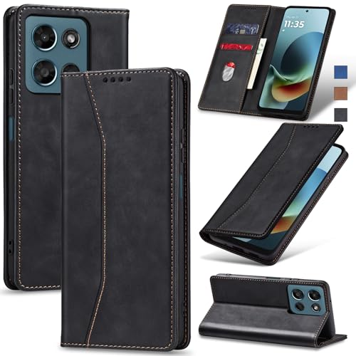 Image of Jasonyu Flip Wallet Case for Moto G Play /G 5G (2026),Black