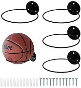 ZSMJAER 4 pieces basketball wall bracket, easy to install the brackets, football holder wa...