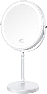 DEIOVWXS Rechargeable Vanity Makeup Mirror, 1X/10X Magnification