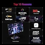 ASUS ROG Strix 27” 4K HDR400 USB-C Gaming Monitor(XG27UCS)–UHD (3840 x 2160), 160Hz, 1ms, Fast IPS,130% sRGB,Extreme Low Motion Blur Sync, G-Sync Compatible, DisplayWidget, Tripod socket, 3yr warranty - Image 4