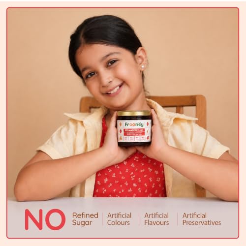 Image of Frooney Strawberry Jam Sweetened with Honey |100% Pure Natural Jam | No Refined Sugar | 46% Real Strawberry | No Artificial Colours or Preservatives | Small Batch Fruit Jam | Clean Label Spread | 350g