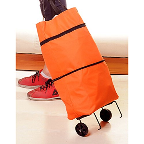 Dimart Foldable Reusable Grocery Shopping Tote Bag With Wheel(Random Color) #TOP1