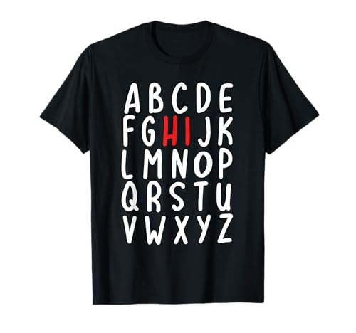 Hi Alphabet Back To School Teacher ABC Design T-Shirt