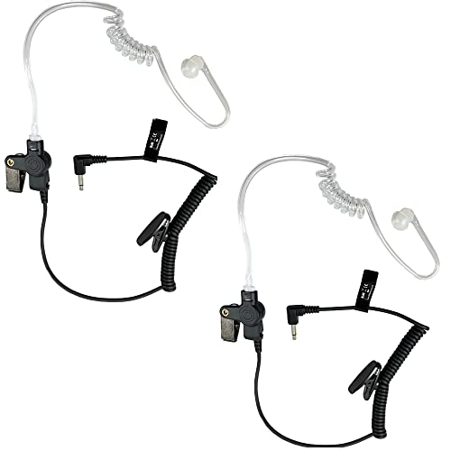 Pack of 2 Maximal Power RHF 617-1N 3.5mm Surveillance Plug Receiver/Listen Only Audio Earpiece for 2-Way Radio Transceivers and Radio Speaker Mics