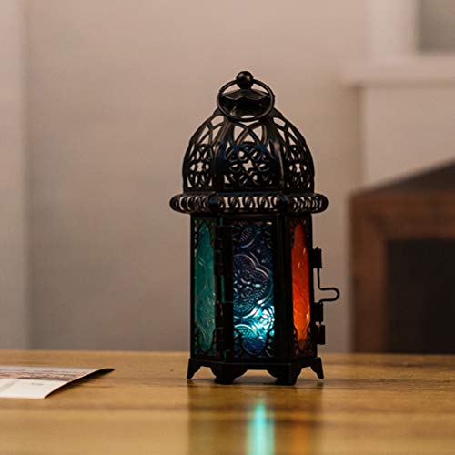 Ledmomo 6.7Inch Moroccan Style Hanging Lantern Moroccan Retro Iron Candle Lantern Metal Moroccan Hanging Lantern For Christmas Haloween Indoor Outdoor Decor #TOP6