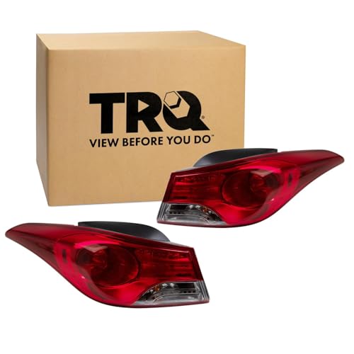 Image of TRQ Headlight Assembly Set HY2502161 HY2503161 Compatible with 2011-2013 Hyundai Elantra