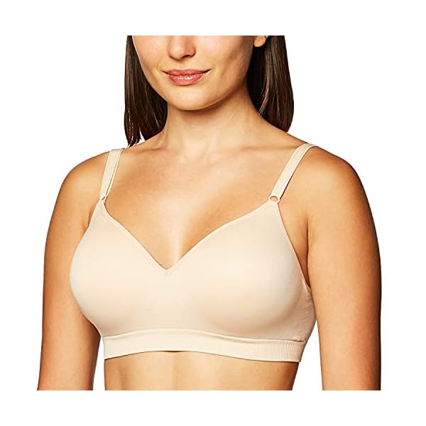 Fruit of the Loom Women's Seamless Wire Free Lift Bra,In The Buff,38D