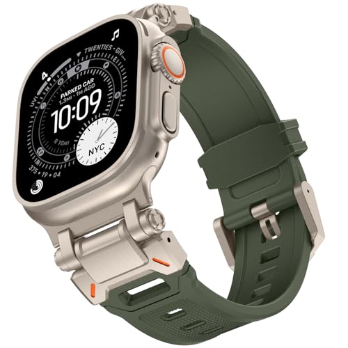 Image of KADES Rugged TPU Sport Band for Apple Watch Ultra 3 /2 /1 49mm, Metal Connectors for Apple Watch Series 11 /10 /SE3 46mm Series 9 /8 /SE2 /7 /6 /SE /5 /4 /3 /2 /1 45mm /44mm /42mm