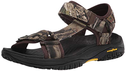 Skechers Men's Open Toe Sandal W/Strap Closure, Camo, 11 #TOP12