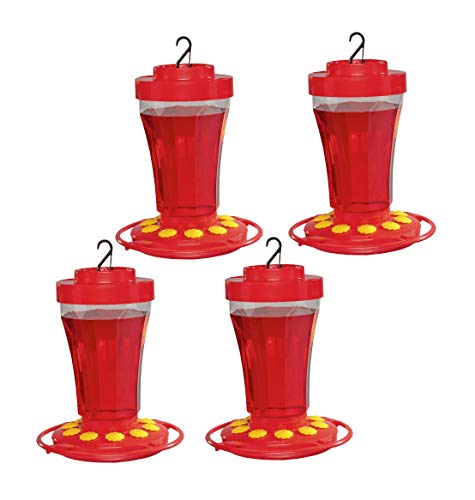 First Nature 3090 Hummingbird Nectar Flower Feeder- Made in the USA 32 oz.