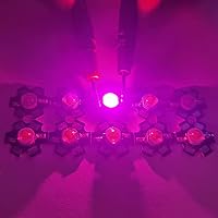 10 Stück High Power Led Chip on Board 3W Vollspektrum 380-840nm (400mA - 500mA/DC 3V - 3.4V/3 Watt) Superhelle Intensität SMD COB Licht Emitter Komponenten Diode 3 W Birne Lampe DIY Beleuchtung – Ansicht 4