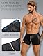 ohyeahlady Latex Boxershorts für Herren Sexy mit Reißverschluss Wetlook Männer Gay Unterwäsche Große Größen Dessous Reizwäsche Hole Elastizität Unterhosen Gummi Shorts Boxer Briefs Schwarz S