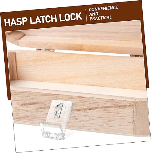 Image of DOITOOL Sets Plastic Hasp Latches Lock Acrylic Lock for Jewelry Boxes Small Jewelry Box Buckle