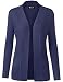 BILY Women Open Front Long Sleeve Classic Knit Cardigan Navy 3X-Large