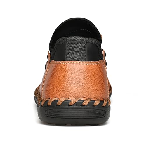 Men's Leather Loafers Breathable Fashion Walking Work Office Business Male Handmade Casual Shoes4