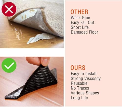 Image of Siara Rubber Self Adhesive Square Felt Pads Non Skid Floor Protector Furniture Sofa Furniture Chair Balance Pad Noise Insulation Floor Bumper Color (Anti Skid Mat pad)
