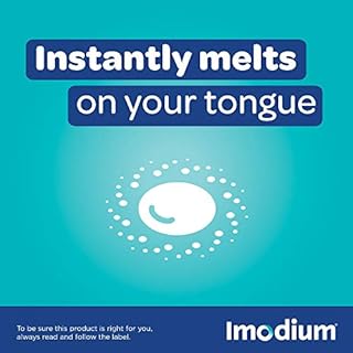 Imodium Diarrhea Relief, Quick-Dissolve Mint Flavour Tablets, Quick Dissolve Diarrhea Relief Loperamide Hydrochloride, 10 Count