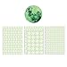 YUYOUG Glow in the Dark Stars - Stickers muraux Présent Noël Vacances Fenêtre Verre Fluorescent Autocollants Décoration Brillante Décoration pour Filles et Garçons, Beaux Stickers Muraux