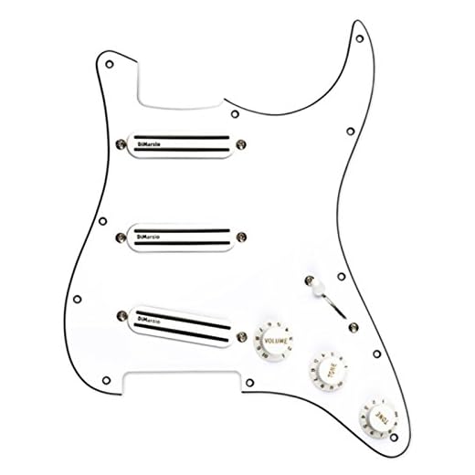 DiMarzio FG2108 Fast Track Prewired Pickguard White
