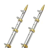 Taco Silver Standard Marine OT-0541VEL15-HD Aluminum Tele-Outrigger Pole-1-1/2 x 15', Gold