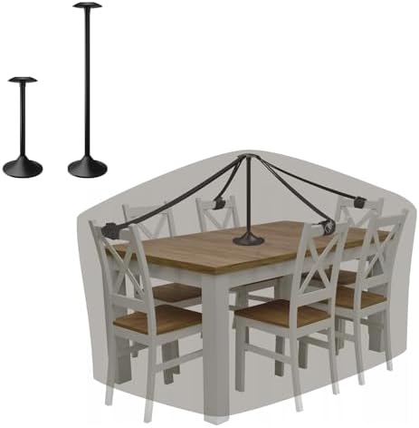 ULTCOVER Anti-Sag Adjustable Height Patio Furniture Cover Support Pole 15-27 Inches