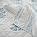 Martha Stewart - Queen Quilt Set, 100% Cotton Reversible Bedding Set, Incredibly Soft Feel for Year Round Comfort, 3 Piece Bed Set with Matching Pillowcases (Flower Block Print Blue)